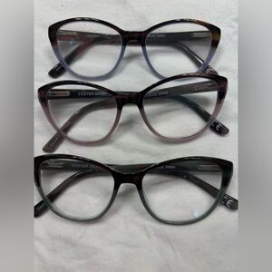 Foster Grant Women's Cat-Eye Glasses Readers +2.50 - Black and Brown Gradient